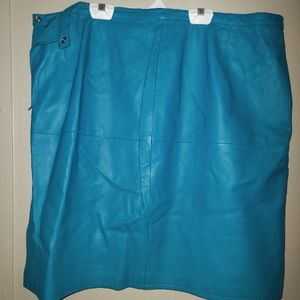 Plus size leather skirts